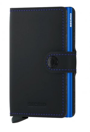PORTFEL SECRID RFID MINIWALLET MATTE BLACK & BLUE
