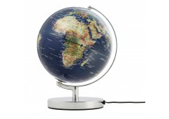 GLOBUS TROIKA LIGHT 25 CM OŚWIETLENIE METALOWA PODSTAWA NIEBIESKO-ZIELONY