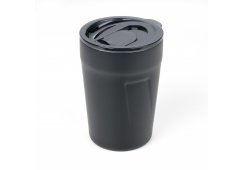 KUBEK TERMICZNY TROIKA CUP-UCCINO 300ML STALOWY CZARNY