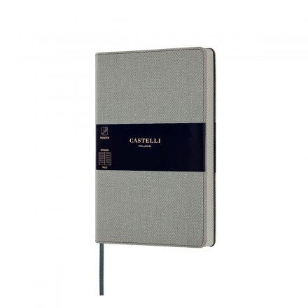 NOTATNIK CASTELLI MILANO HARRIS OYSTER GREY 