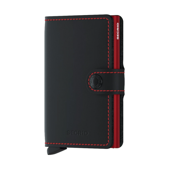 PORTFEL SECRID RFID MINIWALLET MATTE BLACK & RED