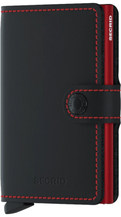 PORTFEL SECRID RFID MINIWALLET MATTE BLACK & RED