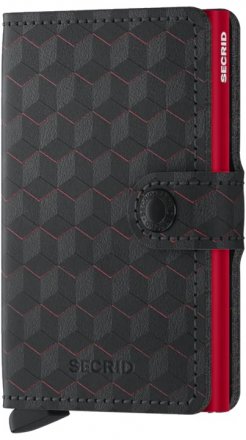 PORTFEL SECRID RFID MINIWALLET OPTICAL BLACK_RED