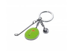 BRELOK TROIKA GOLFOWY, 3 CHARMSY, METAL EMALIOWANY