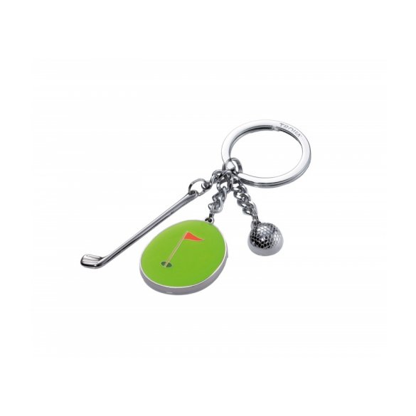 BRELOK TROIKA GOLFOWY, 3 CHARMSY, METAL EMALIOWANY