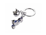 BRELOK TROIKA MOTOCYKL, 2 CHARMSY, METAL EMALIOWANY