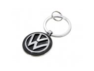 BRELOK TROIKA VW VOLKSWAGEN RING NA KLUCZE, CHROMOWANY METAL