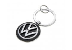 BRELOK TROIKA VW VOLKSWAGEN RING NA KLUCZE, CHROMOWANY METAL