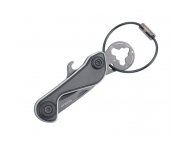 BRELOK TROIKA PARCEL CUT AND CART, 9 FUNKCJI, KARABIŃCZYK, CZARNO TYTANOWY