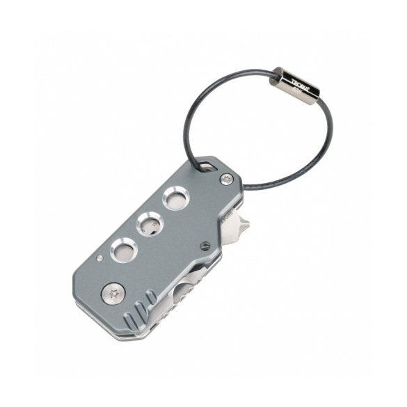 WIELOFUNKCYJNY BRELOK TROIKA KEYTOOL 11 FUNKCJI, SZARY + GRAWER GRATIS