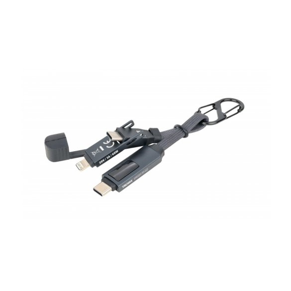 BRELOK TROIKA SZYBKO W DRODZE + KABEL ŁADUJĄCY USB-C, CZARNY