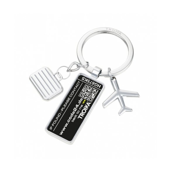 BRELOK TROIKA BIURO RZECZY ZNALEZIONYCH, 3 CHARMSY, METAL 