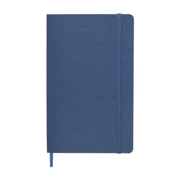 NOTATNIK MOLESKINE LEATHER BLUE W MIĘKKIEJ OPRAWIE