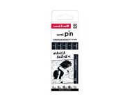ZESTAW CIENKOPISÓW KREŚLARSKICH UNI PIN 200 MANGA SHONEN, 0,05 - 1,2 mm, 5 szt. 
