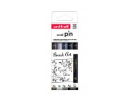 ZESTAW CIENKOPISÓW KREŚLARSKICH UNI PIN 200 BRUSH ART 0,2 - 1 mm, 5 szt. Z PĘDZELKIEM