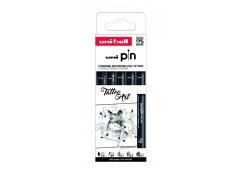 ZESTAW CIENKOPISÓW KREŚLARSKICH UNI PIN 200 TATOO ART, 5 SZT.