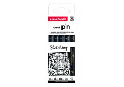ZESTAW CIENKOPISÓW KREŚLARSKICH UNI PIN 200 SKETCHING, 5 SZT.