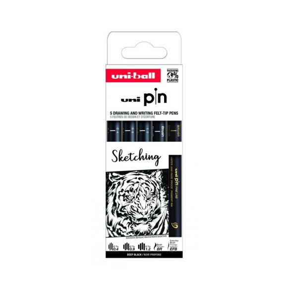 ZESTAW CIENKOPISÓW KREŚLARSKICH UNI PIN 200 SKETCHING, 5 SZT.