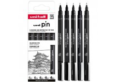 ZESTAW CIENKOPISÓW KREŚLARSKICH UNI PIN 200 0,1 - 0,9 mm, 5 szt.