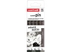 ZESTAW CIENKOPISÓW KREŚLARSKICH UNI PIN 200 MANGA SHOJO, 2 KOLORY, 0,03 - 0,5 mm, 5 szt. 