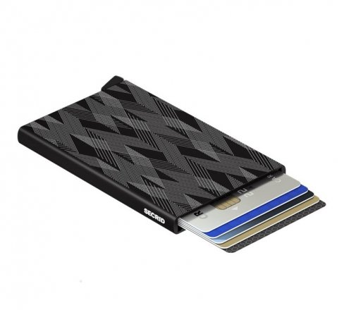 PORTFEL SECRID RFID CARDPROTECTOR LASER ZIGZAG BLACK