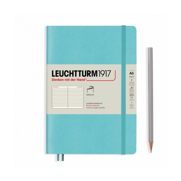 NOTATNIK LEUCHTTURM1917 AQUAMARINE W LINIE