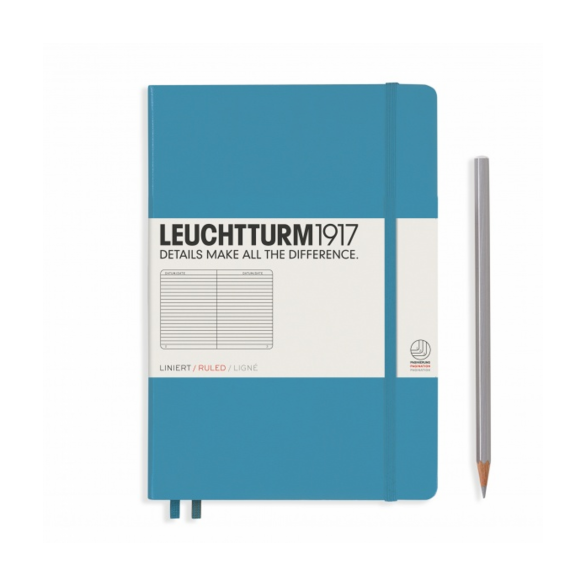 NOTATNIK LEUCHTTURM1917 NORDYCKI NIEBIESKI W LINIE