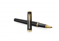 Pióro kulkowe Parker Meridian Glossy Black GT, czarne błyszczące ze złotymi wykończeniami
