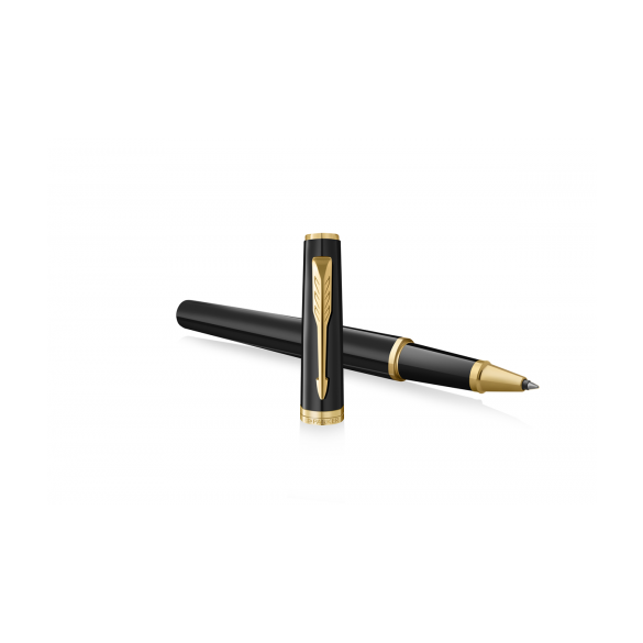 Pióro kulkowe Parker Meridian Glossy Black GT, czarne błyszczące ze złotymi wykończeniami