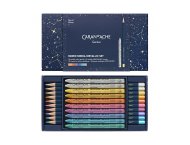 KREDKI CARAN D'ACHE COSMIC BLUE METALICZNE KOLORY 20 SZT W PUDEŁKU