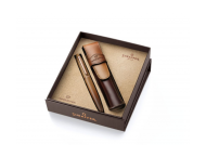 Sheaffer Coffee Edition – zestaw prezentowy: pióro wieczne VFM i skórzane etui na pióro