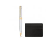 ZESTAW SHEAFFER DŁUGOPIS 300 CHROM GT Z ETUI NA KARTY