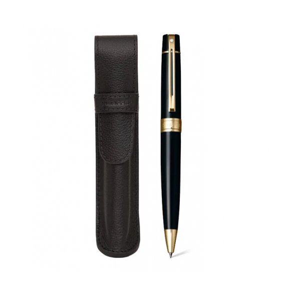 ZESTAW SHEAFFER DŁUGOPIS 300 CZARNY GT Z ETUI POJEDYNCZYM
