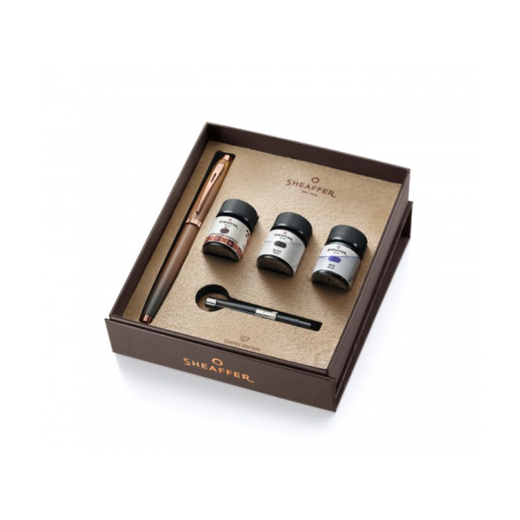 Sheaffer Coffee Edition – zestaw prezentowy: pióro wieczne 100 i 3 atramenty