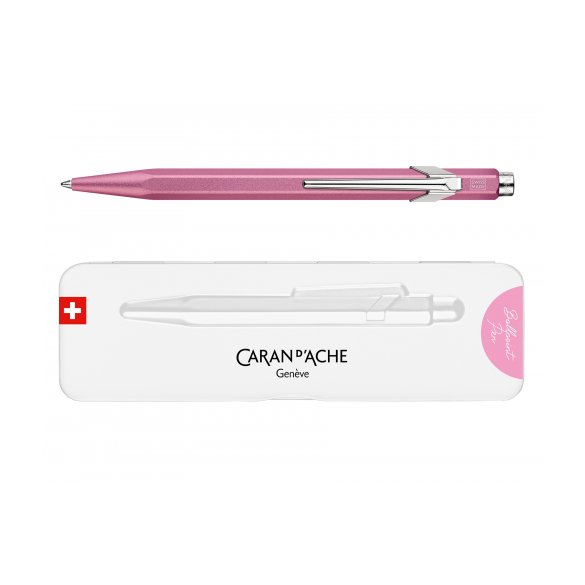 DŁUGOPIS CARAN D'ACHE 849 COLORMAT-X RÓŻOWY W PUDEŁKU