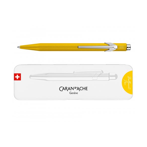 DŁUGOPIS CARAN D'ACHE 849 COLORMAT-X ŻÓŁTY W PUDEŁKU