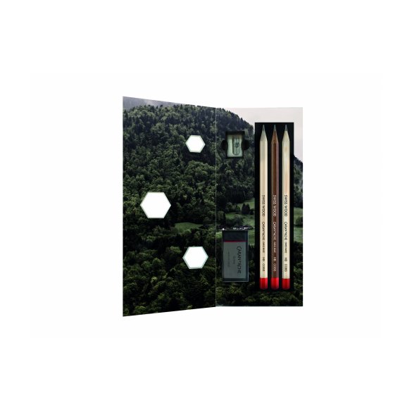 ZESTAW OŁÓWKÓW CARAN d'ACHE SWISS WOOD 3szt.