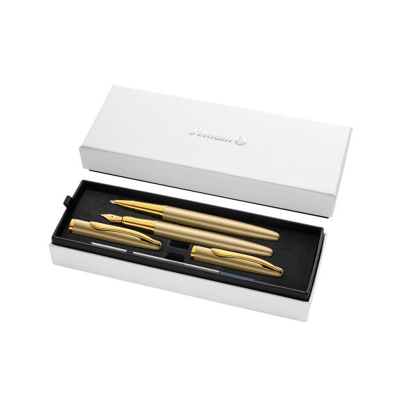 ZESTAW PELIKAN JAZZ NOBLE ELEGANCE PIÓRO I ROLLER GOLD