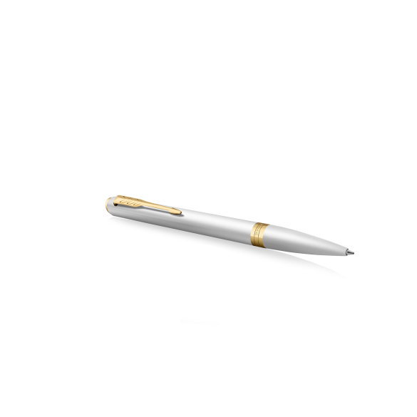 Długopis Parker Meridian Chrome GT, srebrny, złote wykończenia
