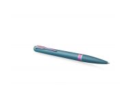 Długopis Parker Meridian Teal RBT, turkusowy z tęczowymi wykończeniami