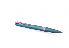 Długopis Parker Meridian Teal RBT, turkusowy z tęczowymi wykończeniami