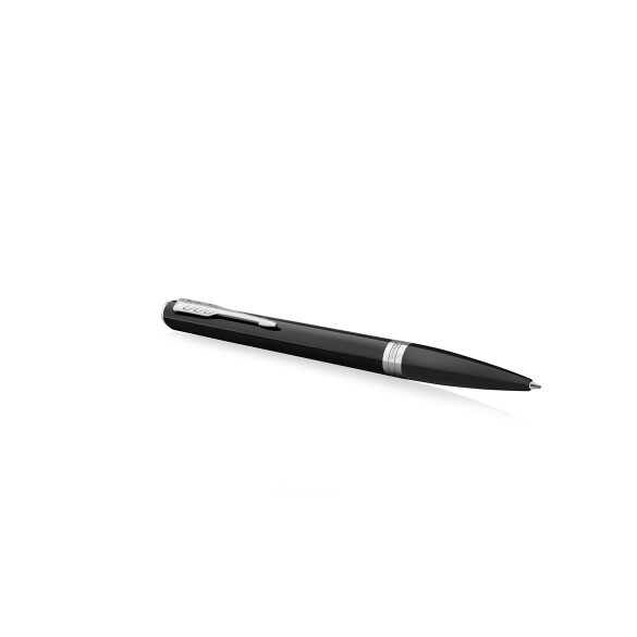 Długopis Parker Meridian Glossy Black CT, czarny błyszczący, srebrne wykończenia