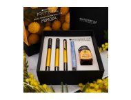 ZESTAW MONTEVERDE MIMOSA 5 ELEMENTÓW: PIÓRO WIECZNE, ROLLER, DŁUGOPIS , ATRAMENT, TŁOCZEK W PUDEŁKU 