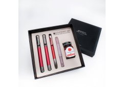 ZESTAW MONTEVERDE RITMA RED PIÓRO WIECZNE, ROLLER I DŁUGOPIS W PUDEŁKU