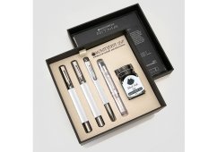 ZESTAW MONTEVERDE RITMA SILVER PIÓRO WIECZNE, ROLLER I DŁUGOPIS W PUDEŁKU