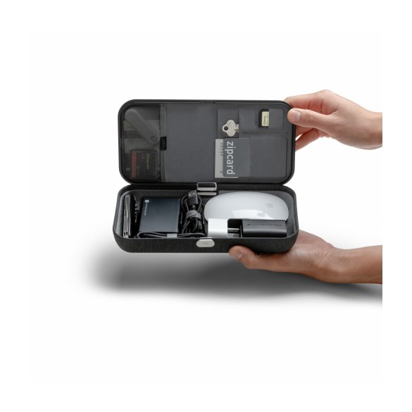 Przenośny organizer z bezprzewodową ładowarką Orbitkey Nest- Czarny