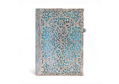 NOTES PAPERBLANKS SLIVER FILIGREE MAYA BLUE MIDI W LINIE