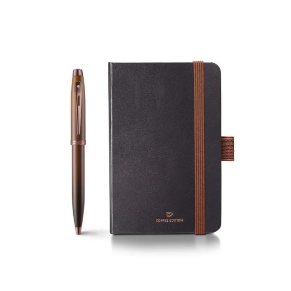 ZESTAW PREZENTOWY SHEAFFER DŁUGOPIS 100 COFFEE Z BRĄZOWYM NOTESEM