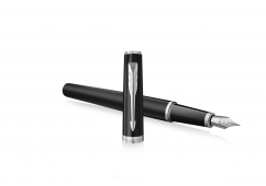 Pióro wieczne Parker Meridian Matte Black CT, czarne matowe, srebrne wykończenia