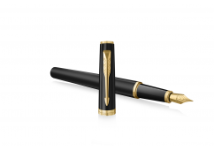 Pióro wieczne Parker Meridian Matte Black GT, czarne matowe, złote wykończenia